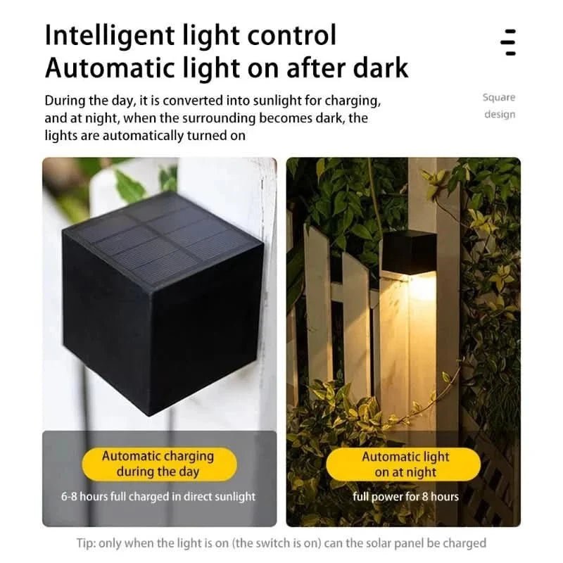 Outdoor Solar LED Wall Lamp IP65 — Garden & Balcony Light 12