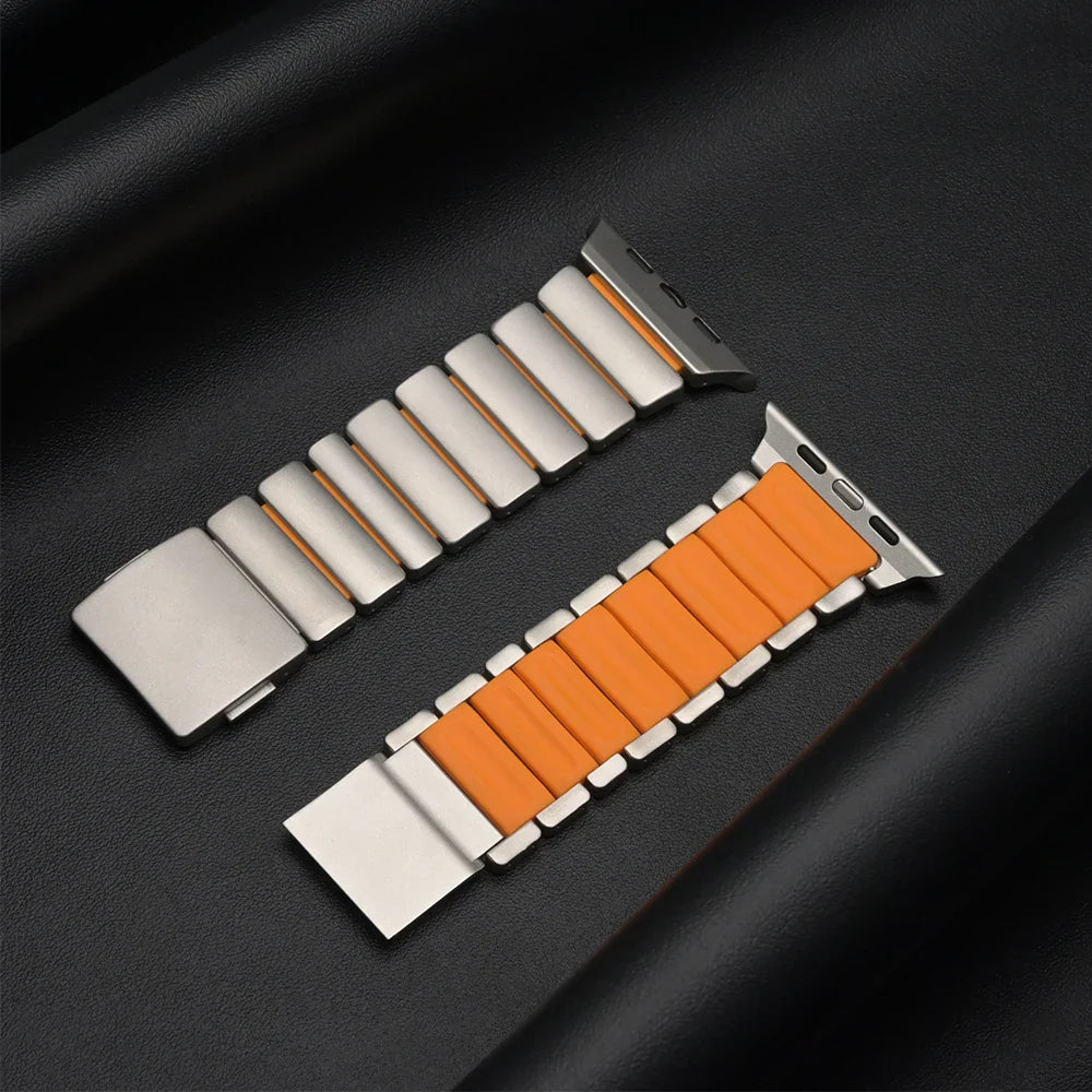 Aurex Titanium Band per Apple Watch con Chiusura Magnetica
