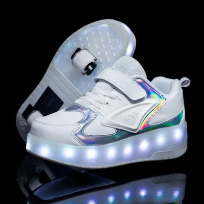Sneakers con Rotelle LED per Bambini Luminose