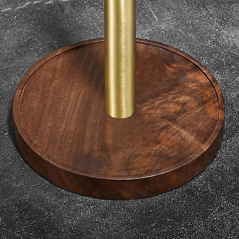 Porta Rotolo da Cucina in Legno di Noce Massello Design Minimalista