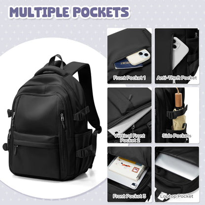 Large Capacity Anti-Theft Laptop School Backpack Unisex 4