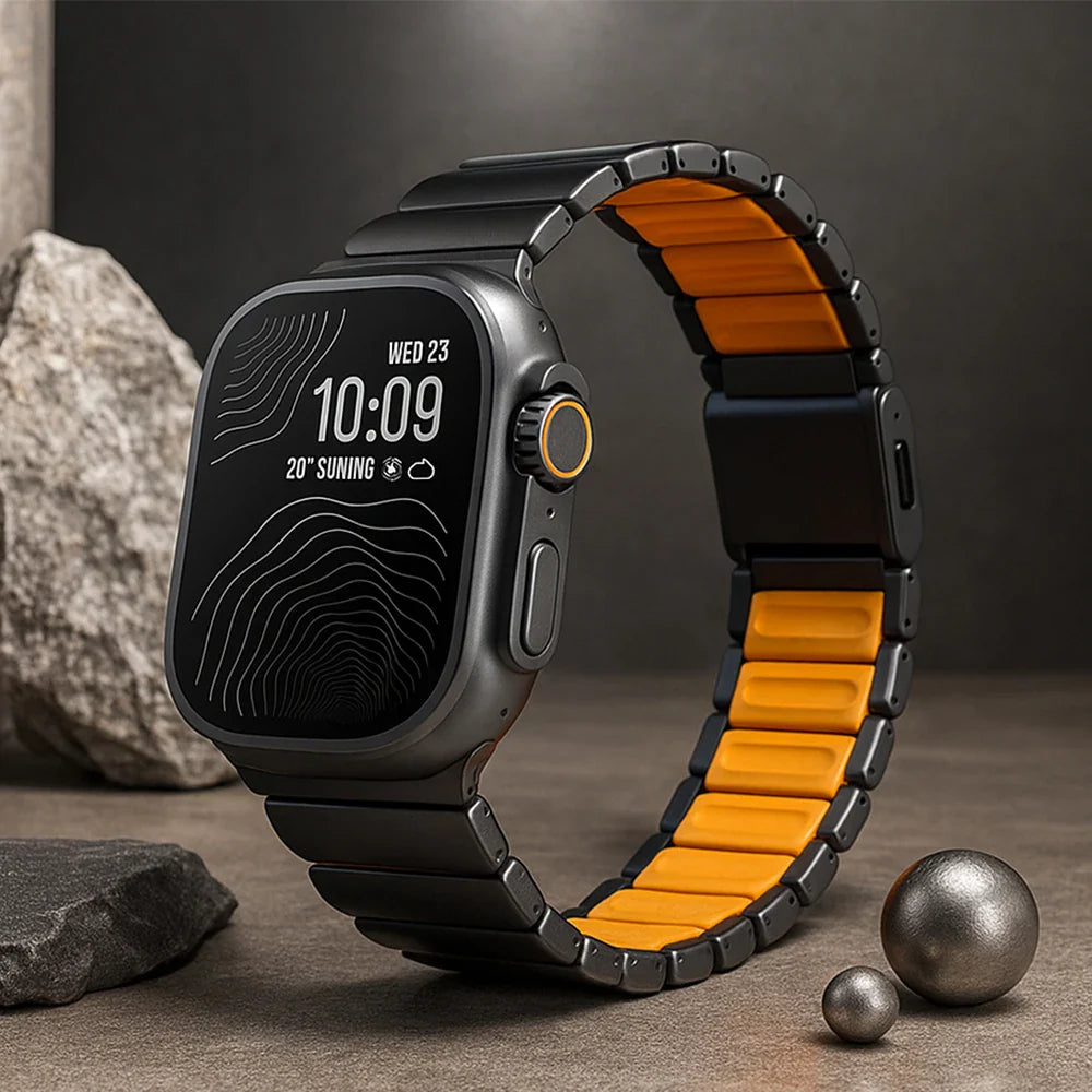 Aurex Titanium Band per Apple Watch con Chiusura Magnetica