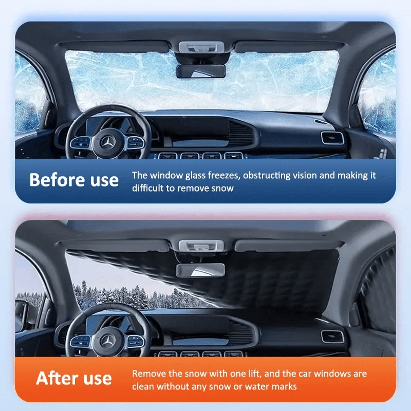 Magnetic Windshield Cover Car — Frost, Snow & Sun Protection 13