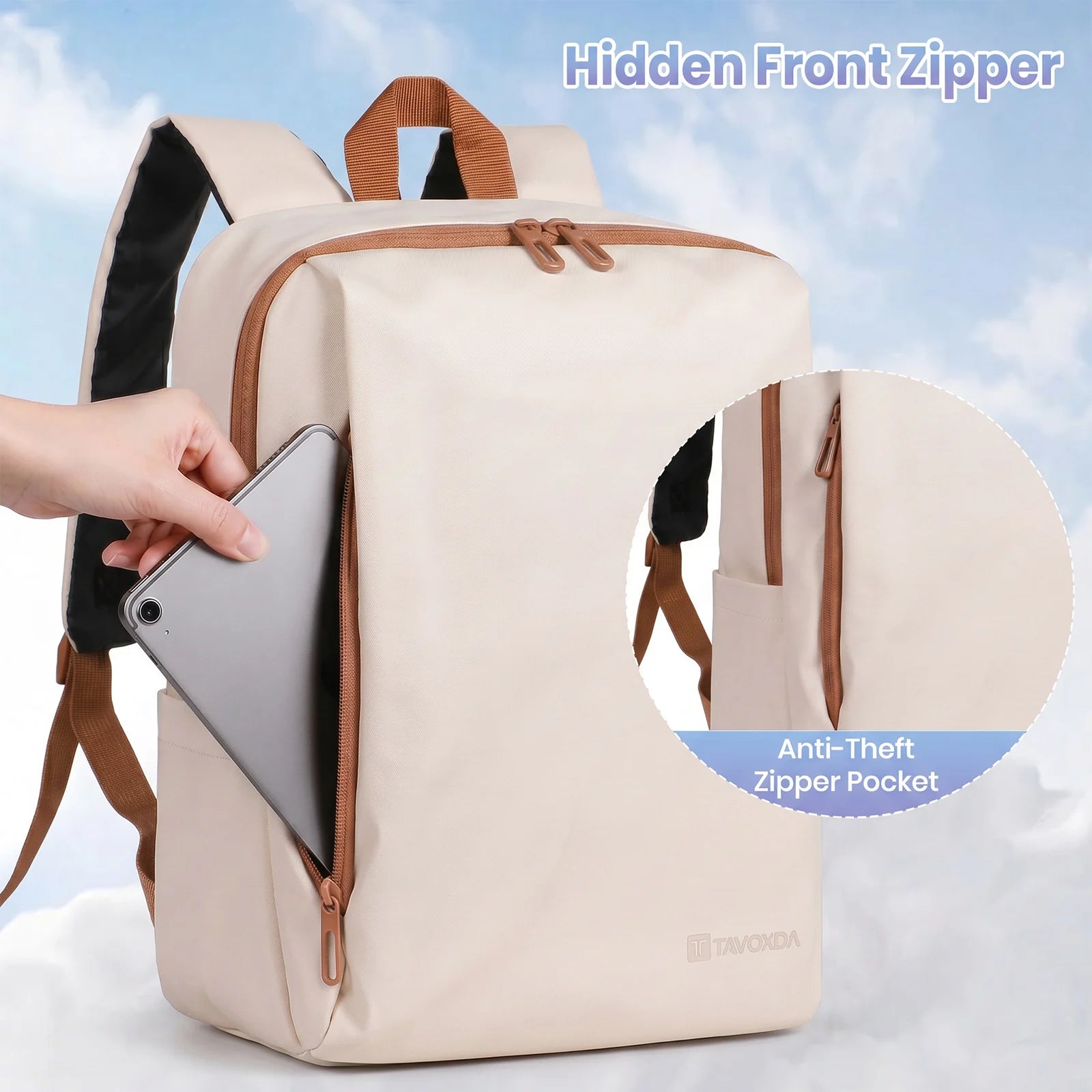 Lightweight Waterproof Travel Backpack with Toiletry Bag 15.6" 6