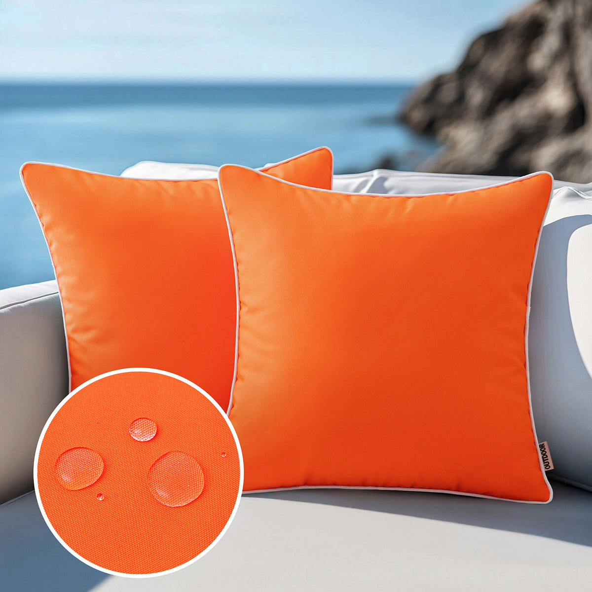 WHITELIVA Decorative Outdoor Cushion Covers Patio Garden 45x45cm 8