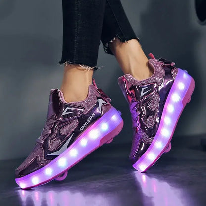 Sneakers con Rotelle LED per Bambini Luminose