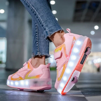Sneakers con Rotelle LED per Bambini Luminose