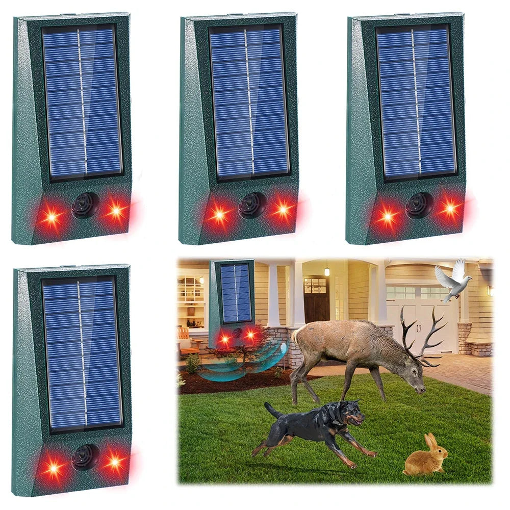 Solar Ultrasonic Bird Repeller with LED & Motion Sensor IP58 1