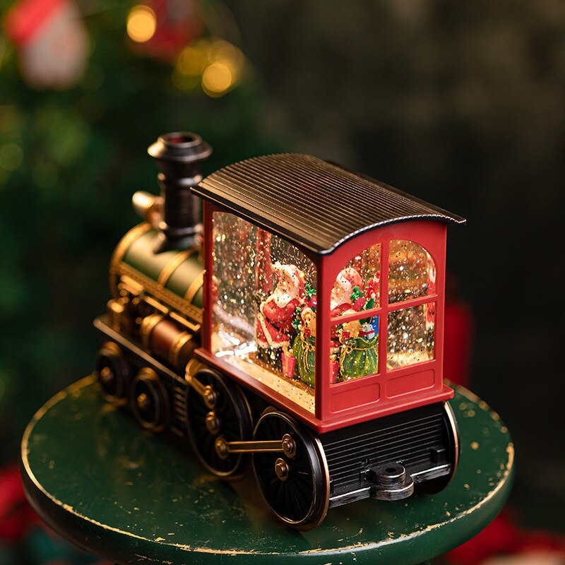 Santa Claus Christmas Train Music Box — Snow & 8 Songs 3