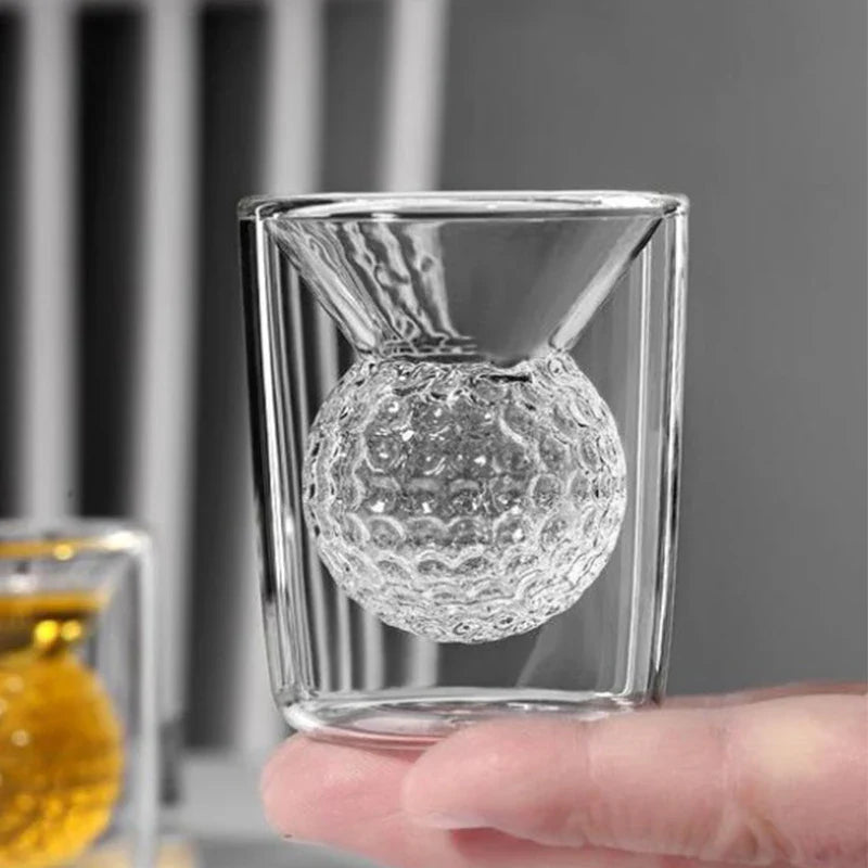 Bicchierini da Shot Golf Ball - Doppia Parete in Borosilicato