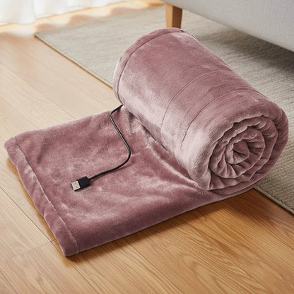 Portable USB Heated Blanket — 3 Heat Settings Soft Fleece 1