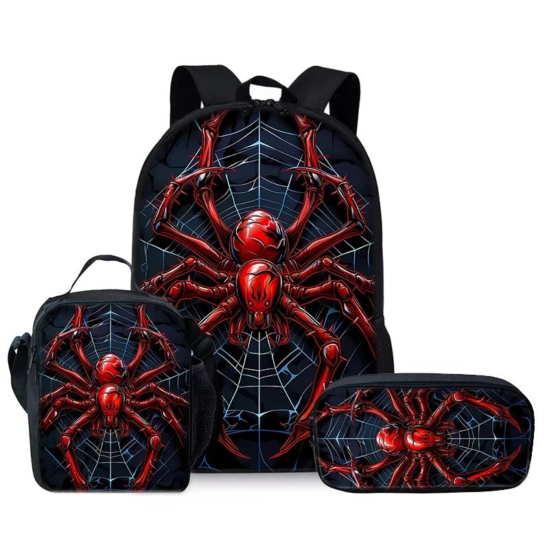 3-Piece Spider-Man School Backpack Set for Kids — Waterproof 1