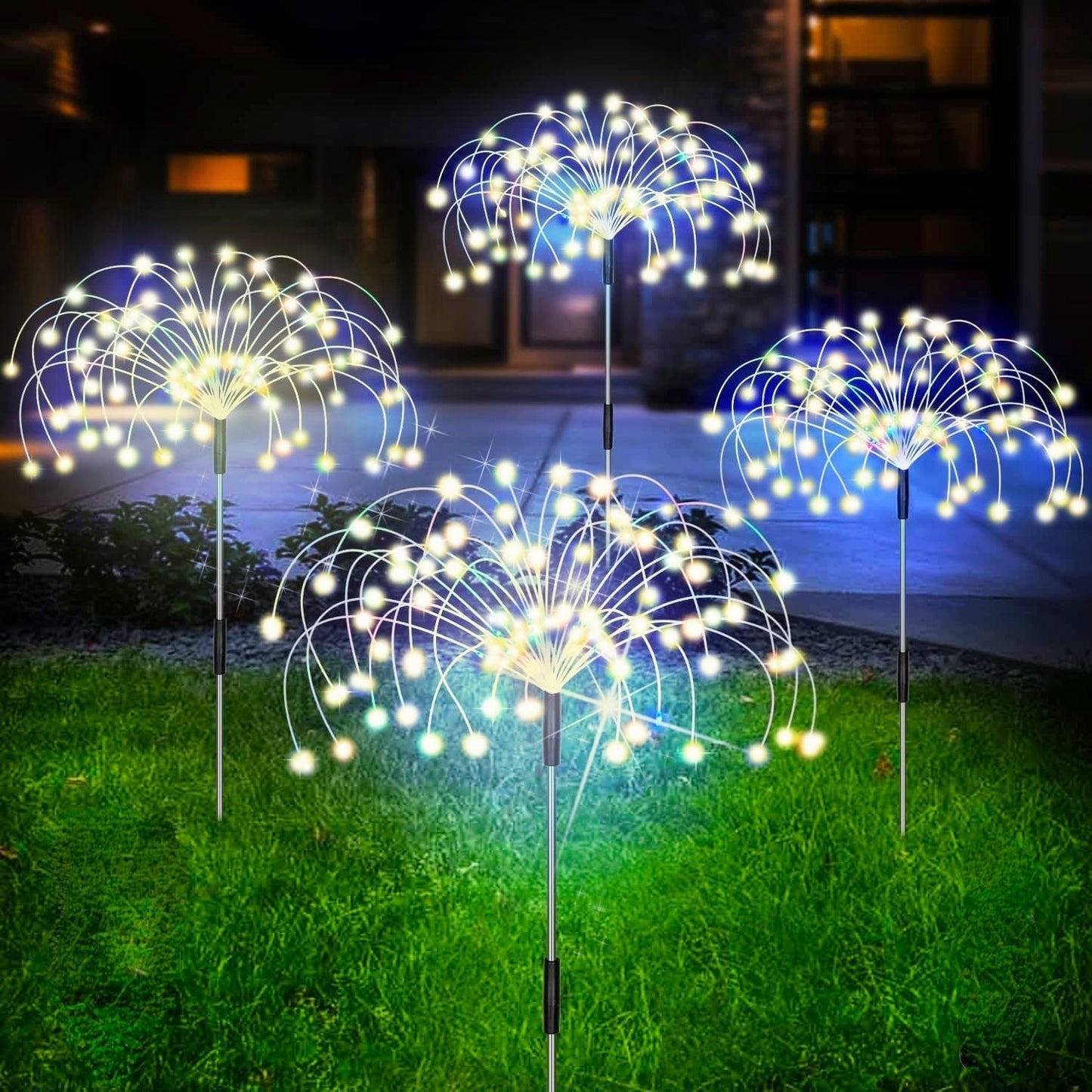 Lampada Solare da Giardino Fuochi d'Artificio LED Impermeabile