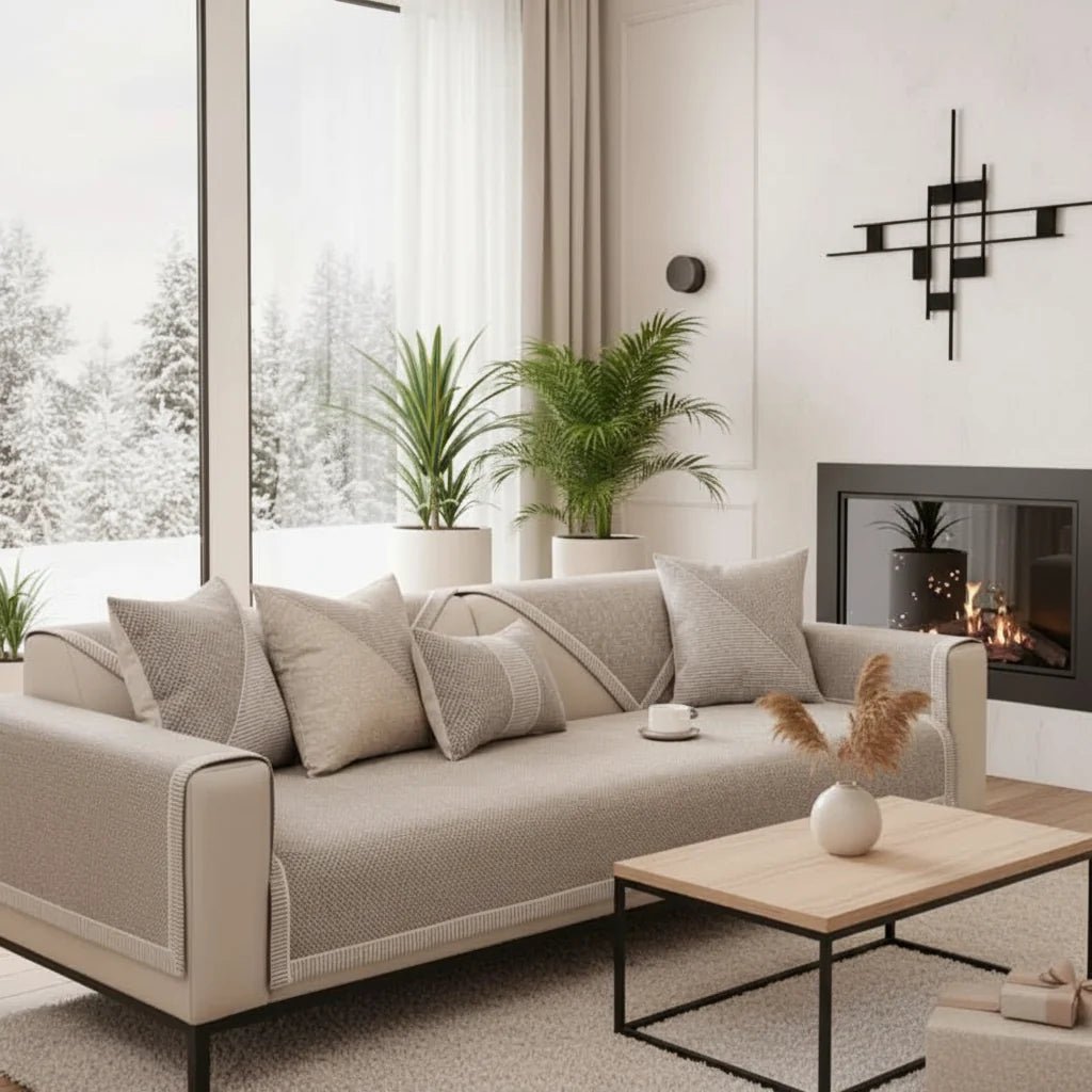 Non-Slip Cotton-Linen Sofa Throw — All Seasons All Sizes 1