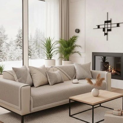Non-Slip Cotton-Linen Sofa Throw — All Seasons All Sizes 1