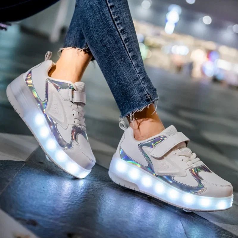 Sneakers con Rotelle LED per Bambini Luminose