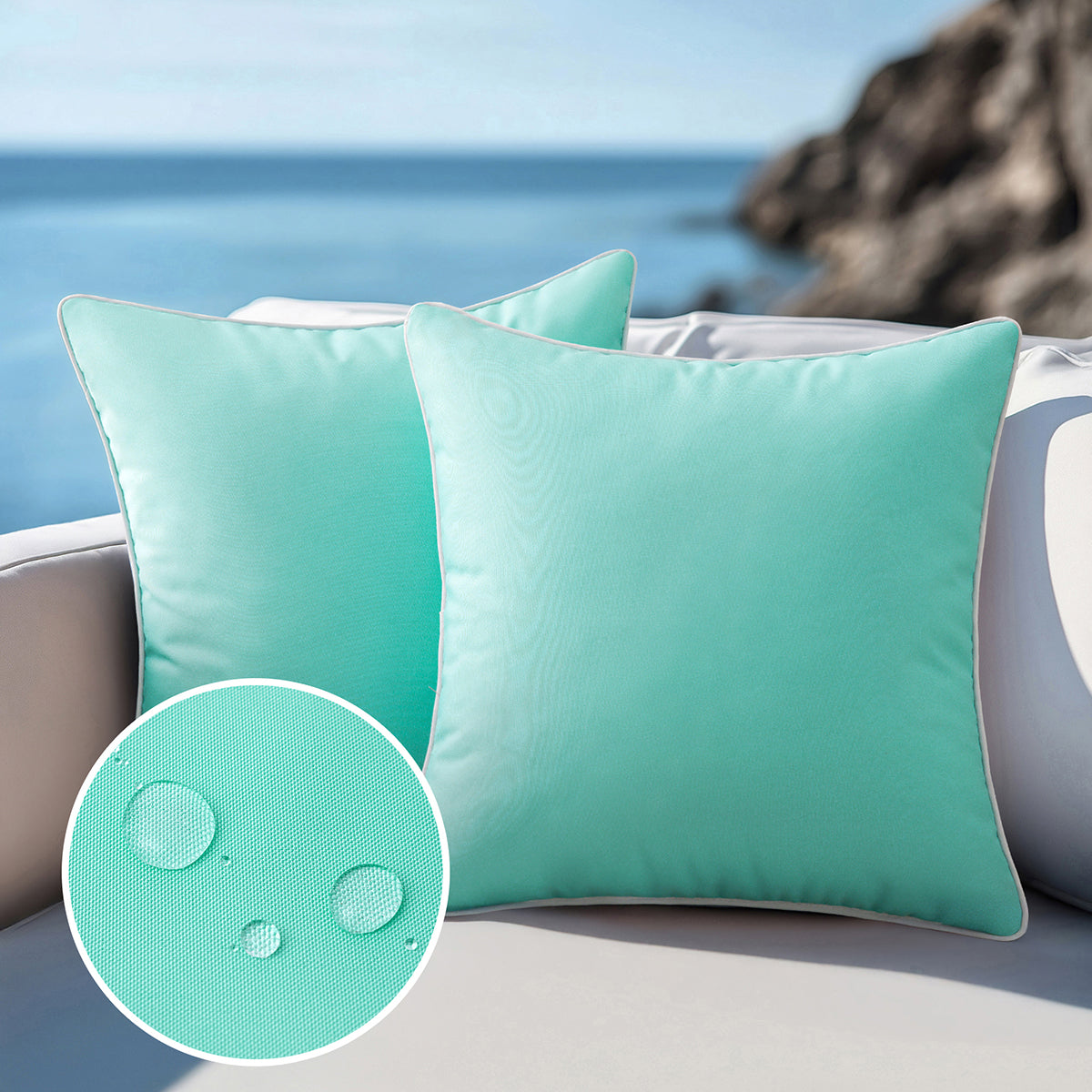 WHITELIVA Decorative Outdoor Cushion Covers Patio Garden 45x45cm 6