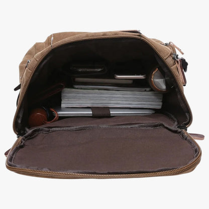 Vintage Canvas Backpack with 15" Laptop Compartment — 55L 5