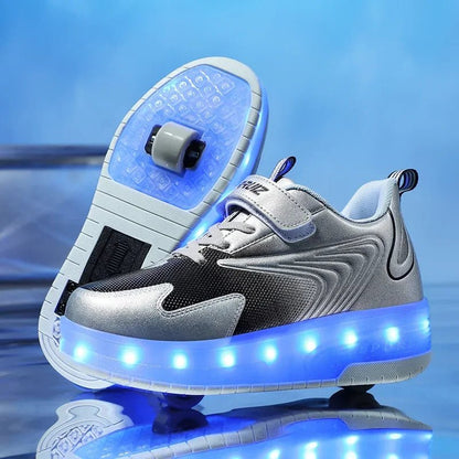 Sneakers con Rotelle LED per Bambini Luminose