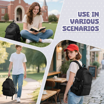 Large Capacity Anti-Theft Laptop School Backpack Unisex 6