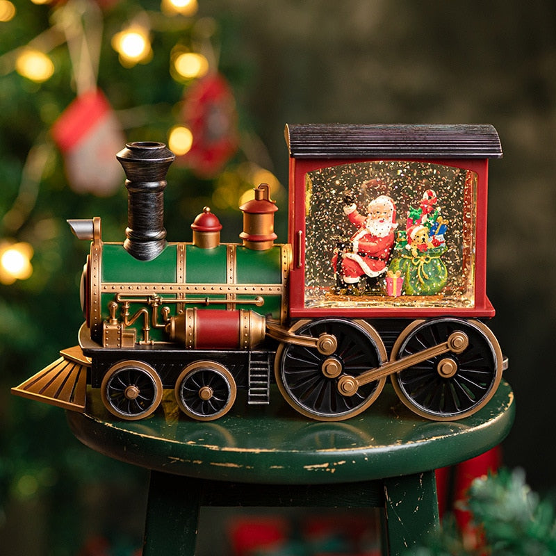 Santa Claus Christmas Train Music Box — Snow & 8 Songs 4