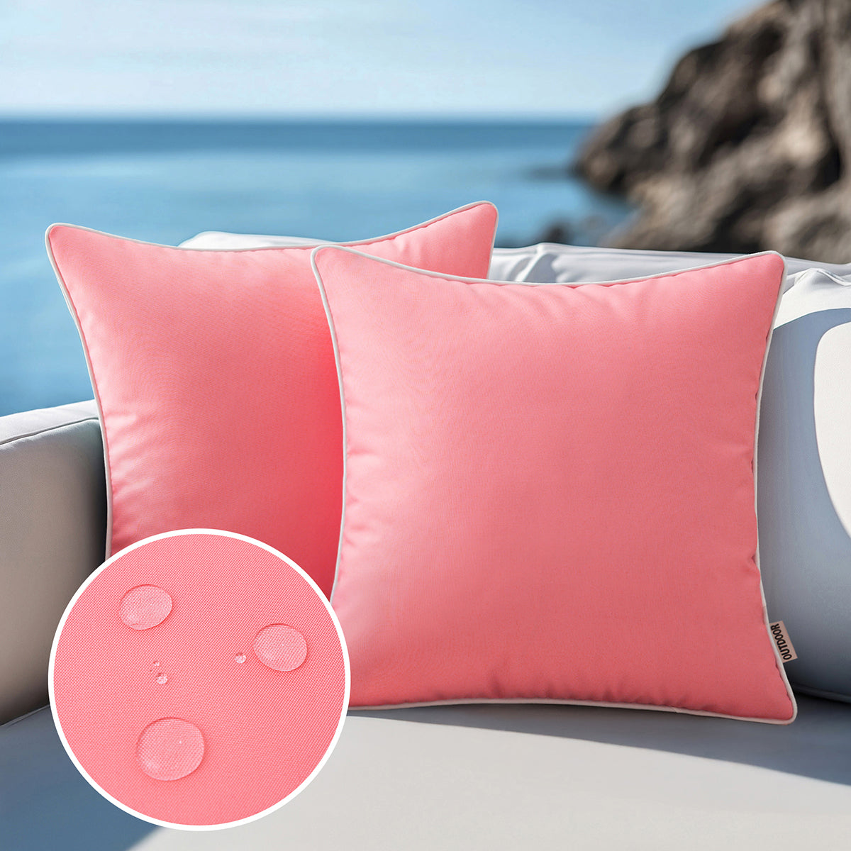 WHITELIVA Decorative Outdoor Cushion Covers Patio Garden 45x45cm 16