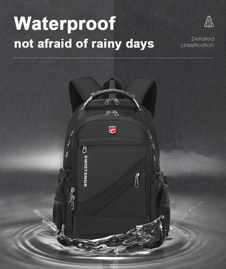 Waterproof 17" Laptop Backpack — Anti-Theft USB 36-55L Travel Bag 6