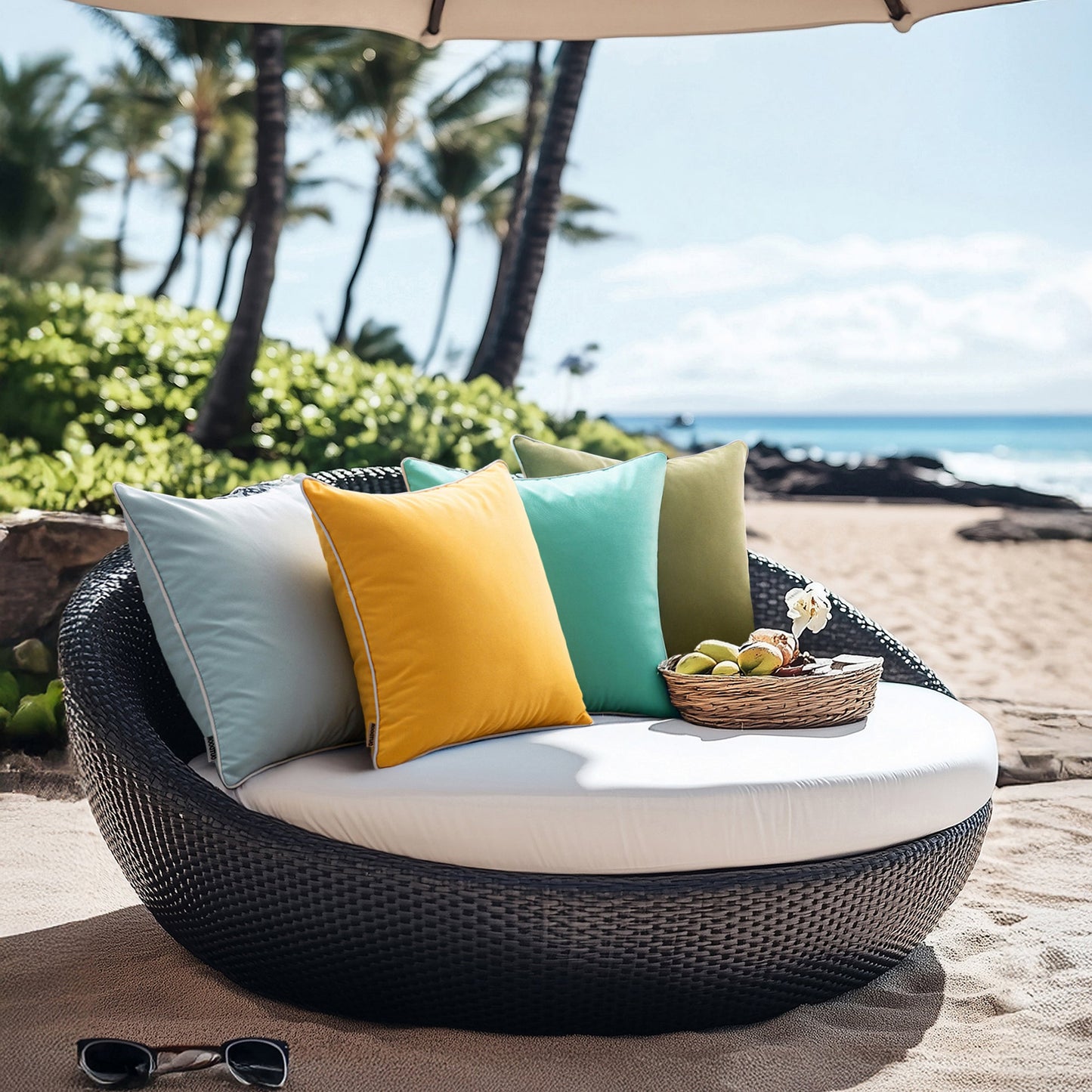 WHITELIVA Decorative Outdoor Cushion Covers Patio Garden 45x45cm 1