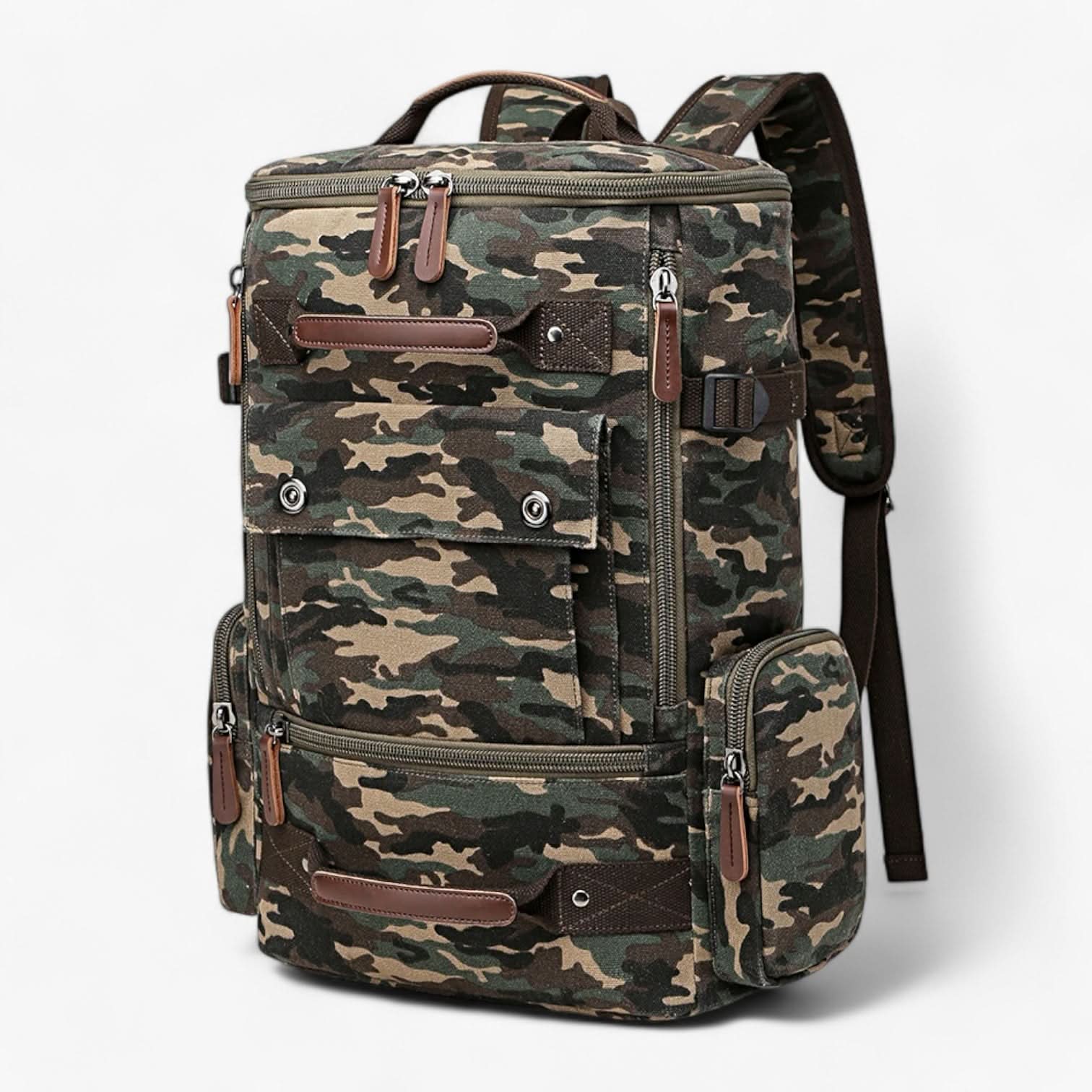 Vintage Canvas Backpack with 15" Laptop Compartment — 55L 9