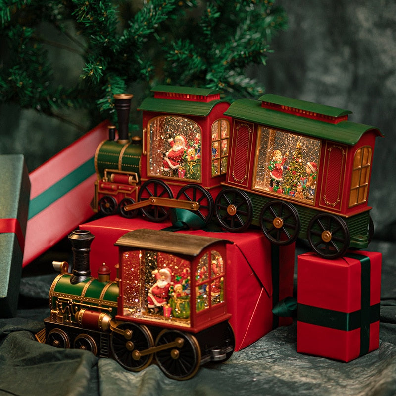 Santa Claus Christmas Train Music Box — Snow & 8 Songs 2