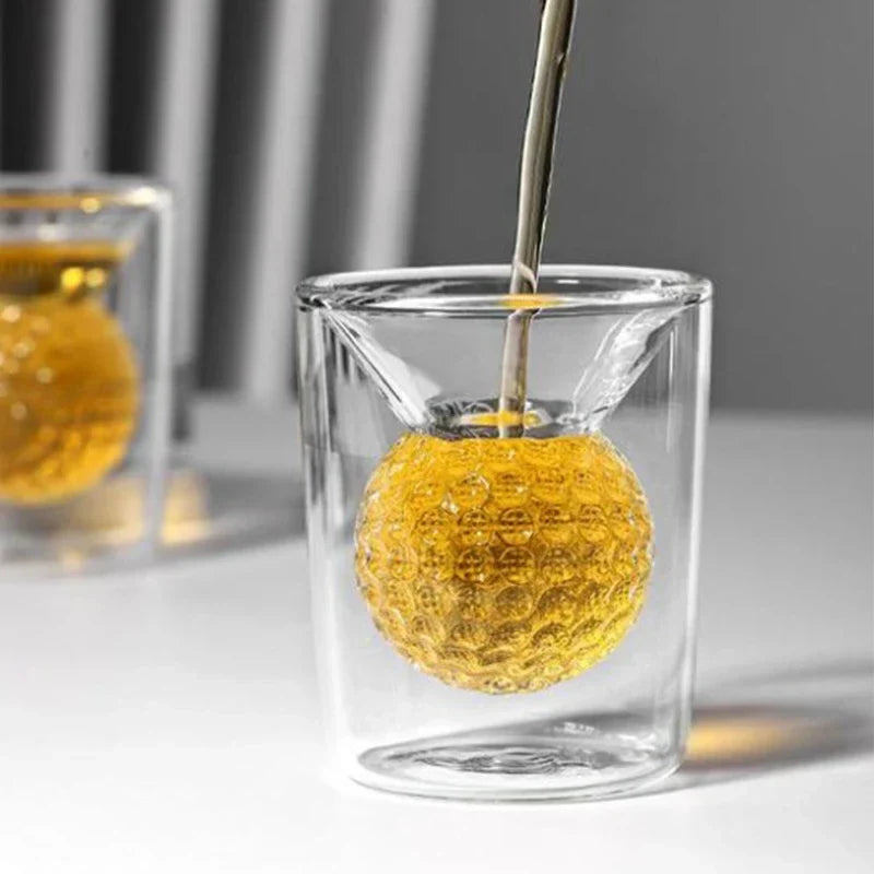 Bicchierini da Shot Golf Ball - Doppia Parete in Borosilicato