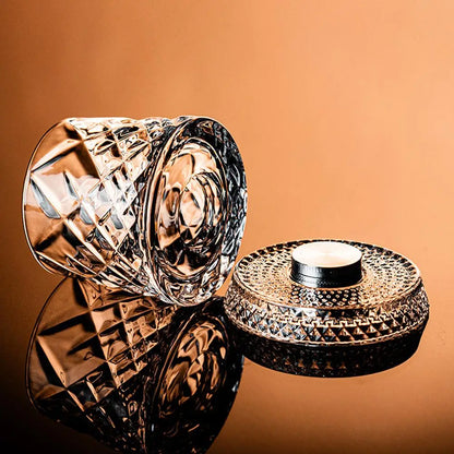 Set Bicchieri da Whisky in Cristallo con Base Rotante 360°