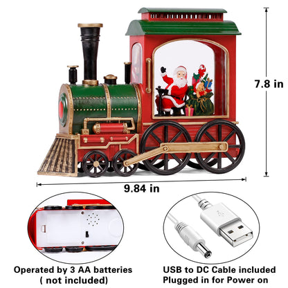 Santa Claus Christmas Train Music Box — Snow & 8 Songs 7