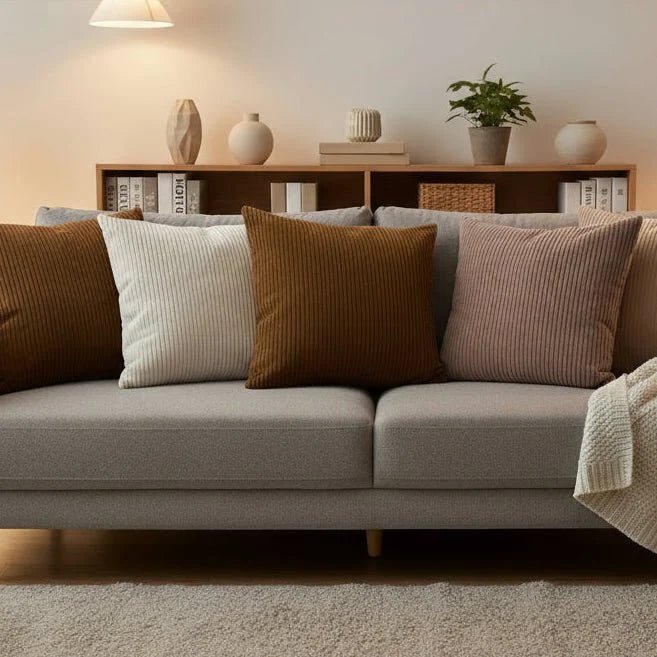 PLUSHCORD Soft Corduroy Cotton Cushion Cover — 6 Sizes 6