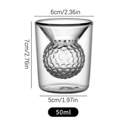 Bicchierini da Shot Golf Ball - Doppia Parete in Borosilicato