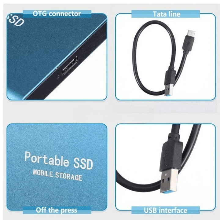 SSD Portatile 512GB USB-C Trasferimento Ultra Veloce