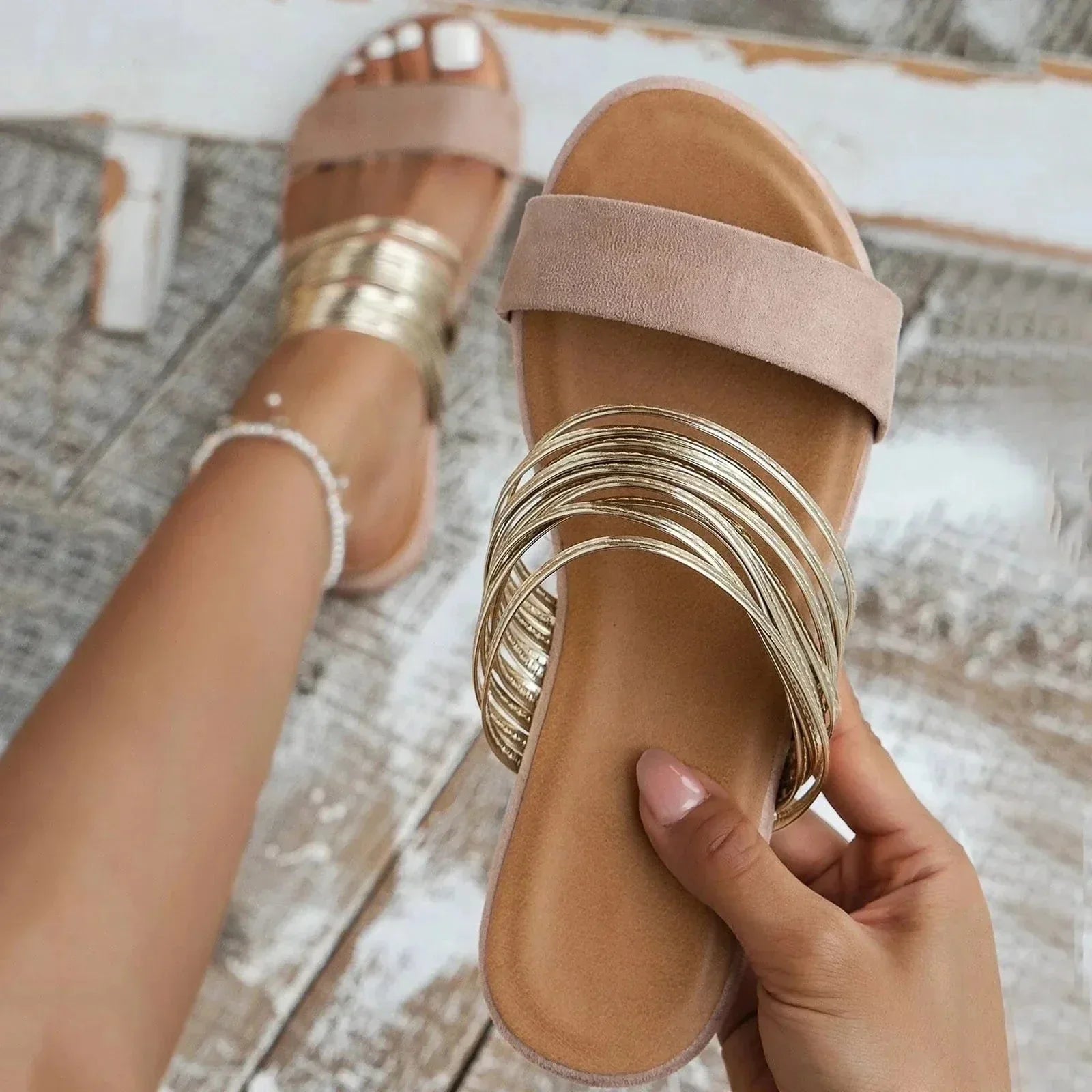 Sandali Ortopedici Comfort in Camoscio Slip-On