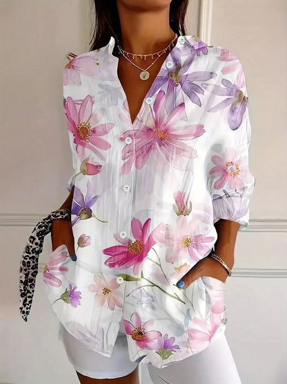Blusa Colorata con Stampa Vivace e Vestibilità Morbida