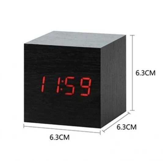 LumiCube LED Cube Alarm Clock — Time, Date & Temperature Display 8