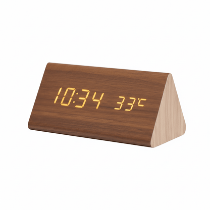 Wooden LED Clock with Voice Control — Modern Digital Design 7