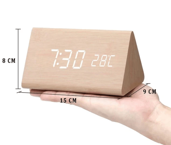 Wooden LED Clock with Voice Control — Modern Digital Design 6