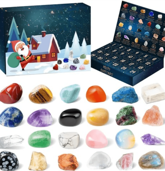 Advent Calendar with 24 Natural Crystals — Kristalljuwelen 5
