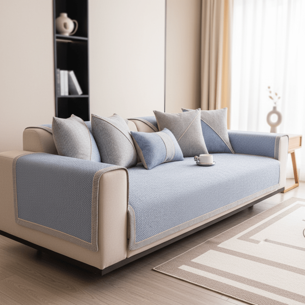 Non-Slip Cotton-Linen Sofa Throw — All Seasons All Sizes 9