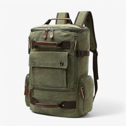 Vintage Canvas Backpack with 15" Laptop Compartment — 55L 12