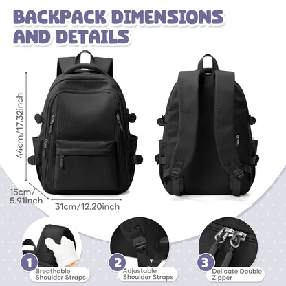 Large Capacity Anti-Theft Laptop School Backpack Unisex 2
