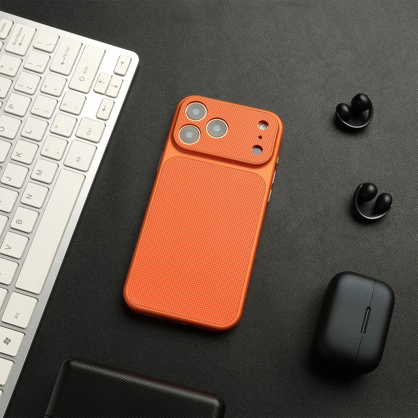 Cover iPhone in Pelle Ibrida con MagSafe e Protezione Obiettivo