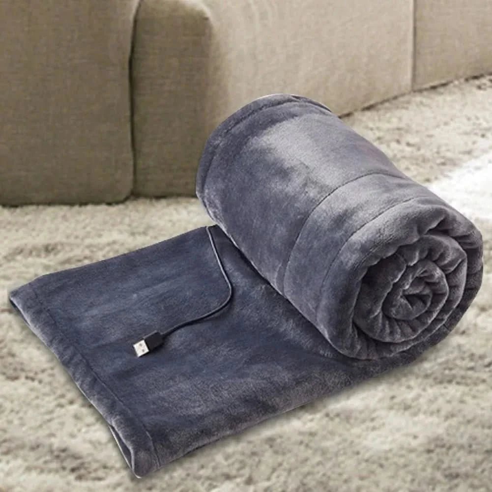 Portable USB Heated Blanket — 3 Heat Settings Soft Fleece 6