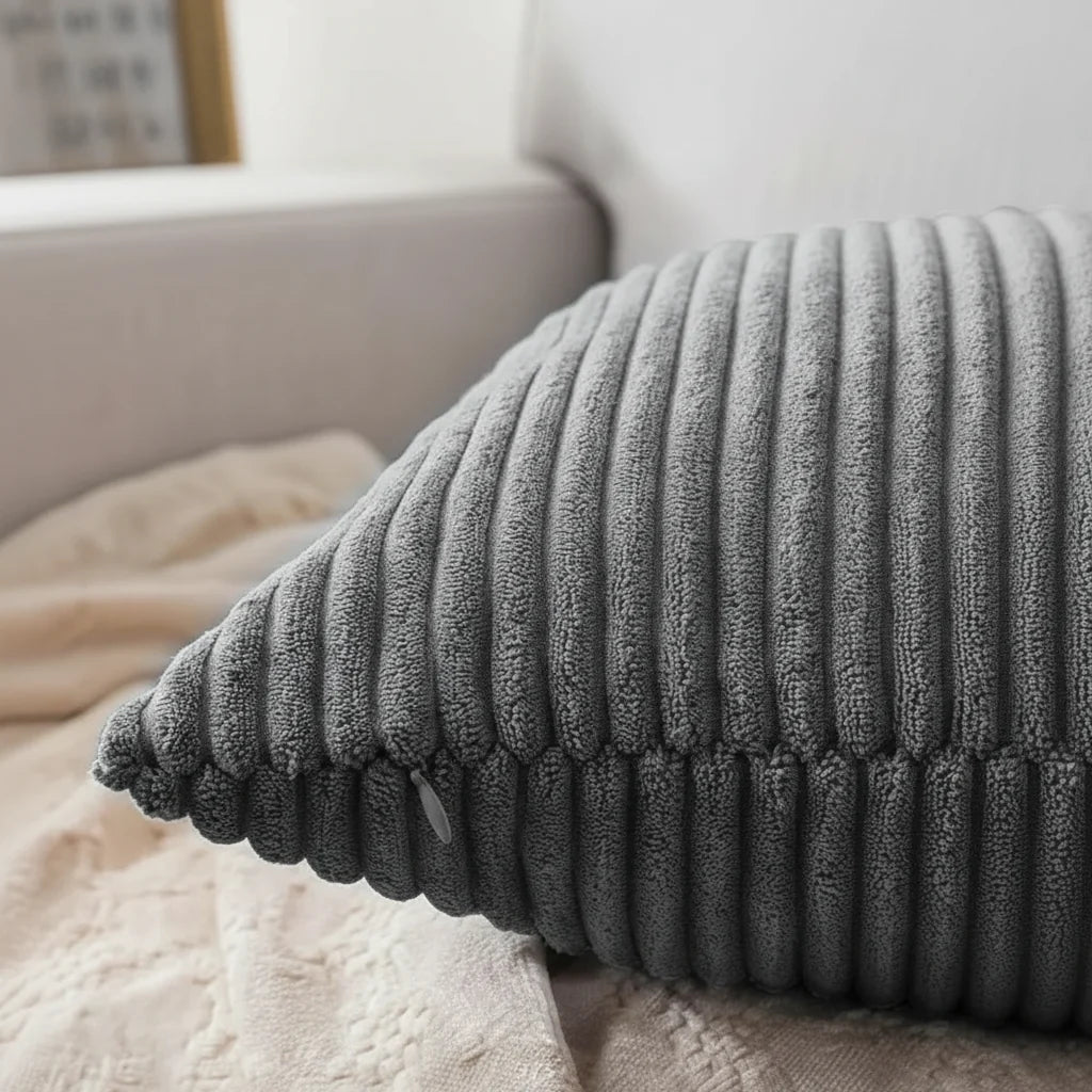 PLUSHCORD Soft Corduroy Cotton Cushion Cover — 6 Sizes 4