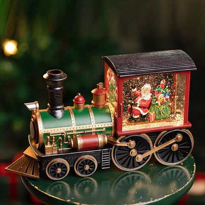 Santa Claus Christmas Train Music Box — Snow & 8 Songs 1