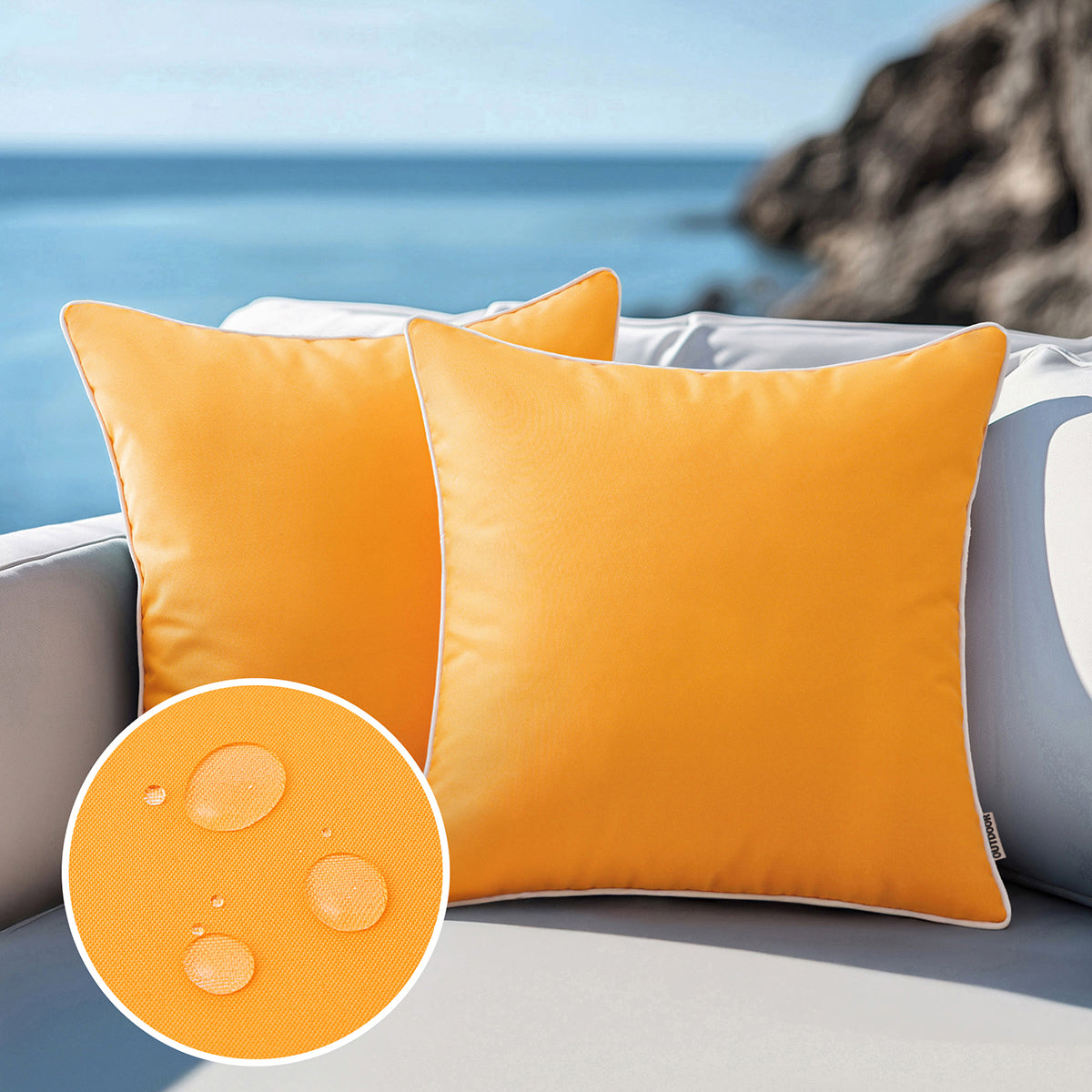 WHITELIVA Decorative Outdoor Cushion Covers Patio Garden 45x45cm 15